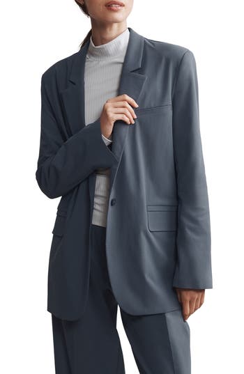 Shop Rhone Commuter Boyfriend Blazer In Blue Slate