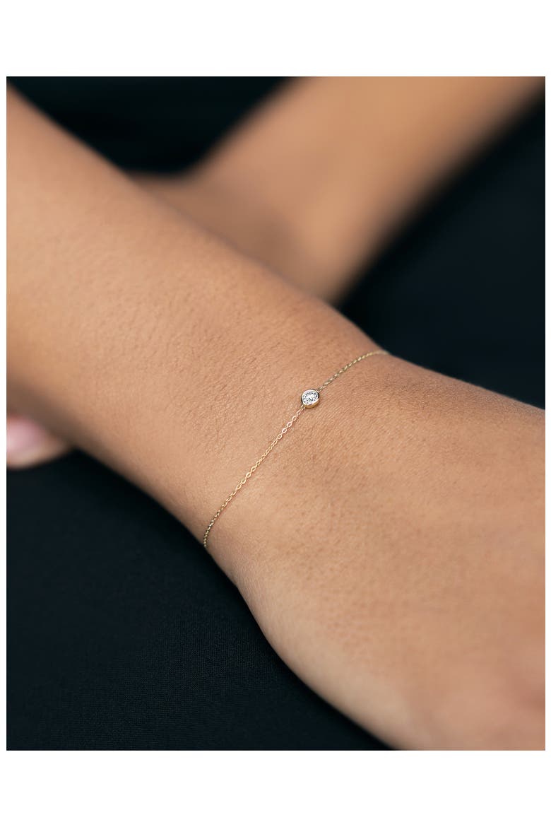 Solitaire Diamond Pendant Bracelet, Alternate, color, 14K GOLD / DIAMOND