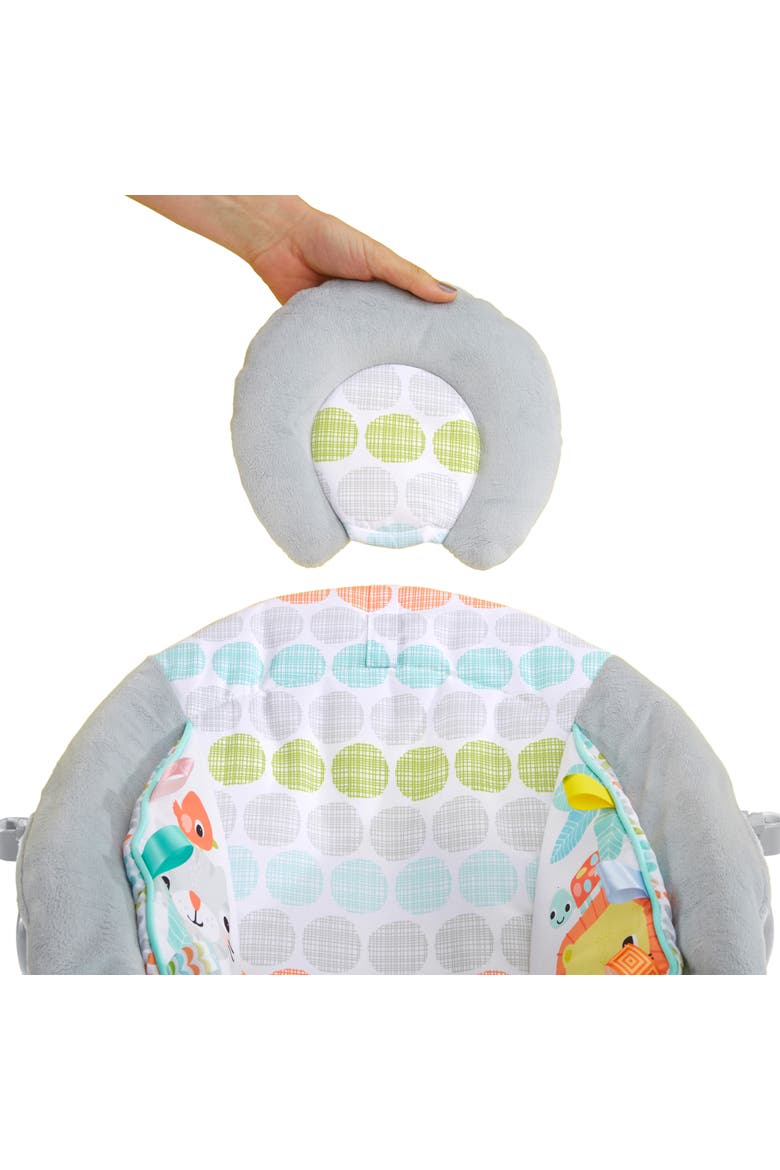 Whimsical Wild Comfy Bouncer Seat with Soothing Vibration and Melodies, Alternate, color, MULTICOLORED