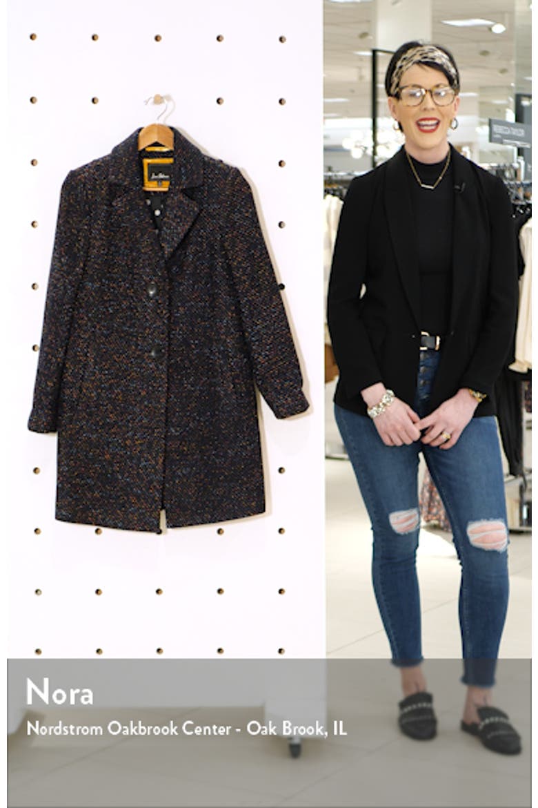 Notch Collar Tweed Coat video