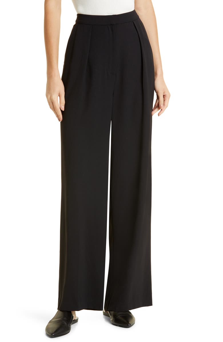 Misook Wide Leg Crepe Pants, Main, color, 