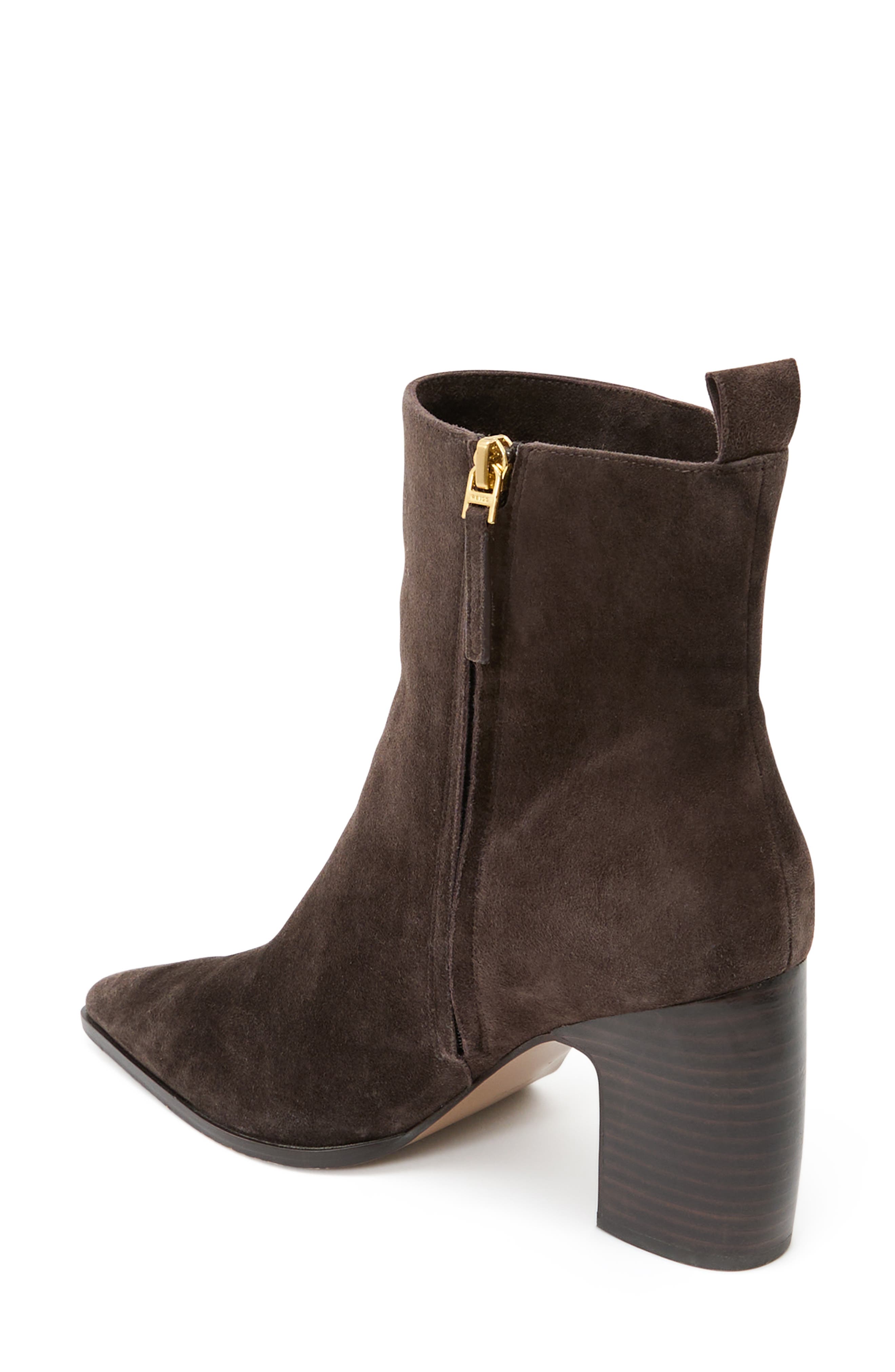 Reiss Amy Pointed Toe Bootie, Alternate, color, Chocolate