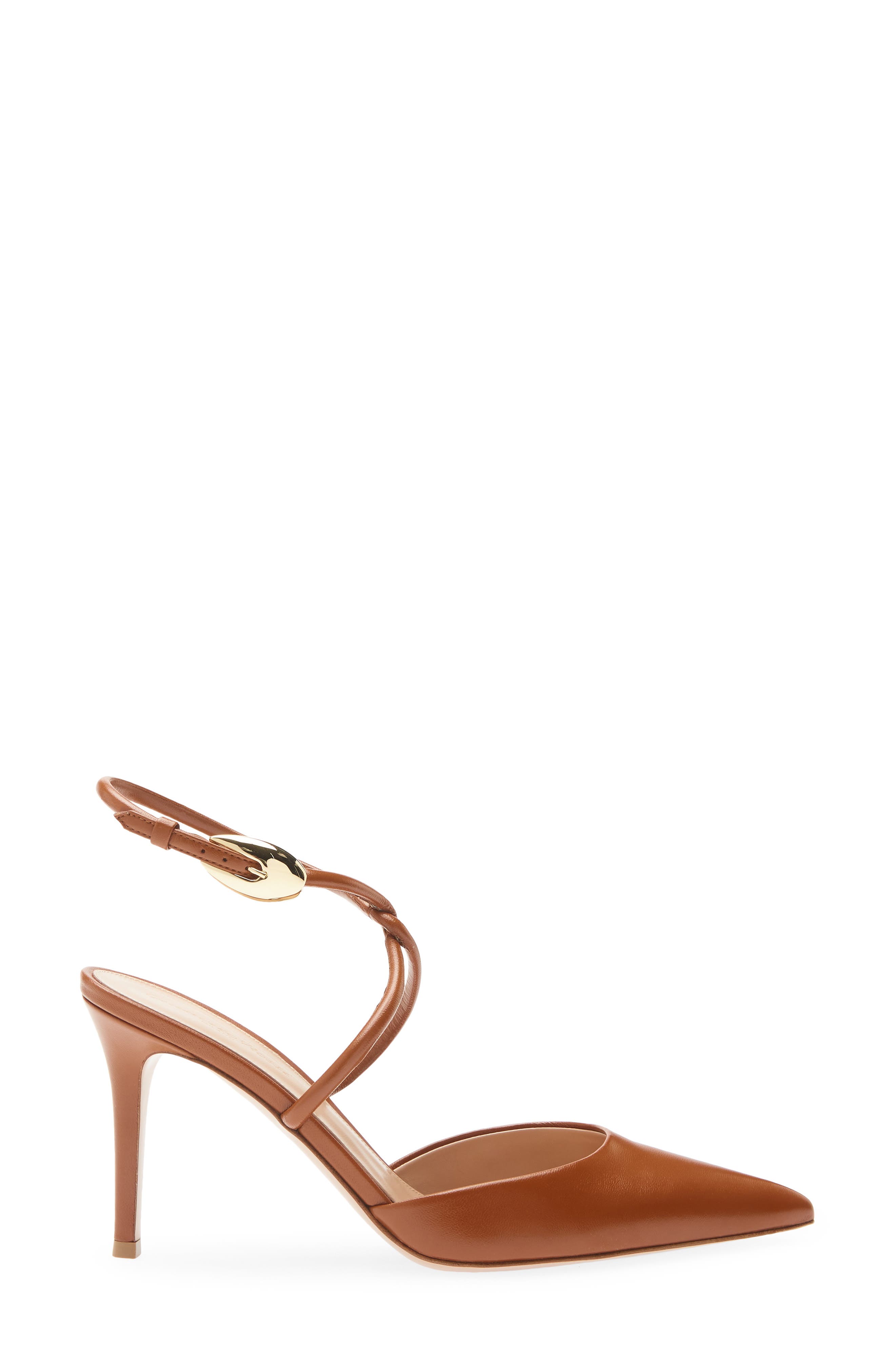 Twist Ankle Strap Pointed Toe Pump, Alternate, color, SEDONA