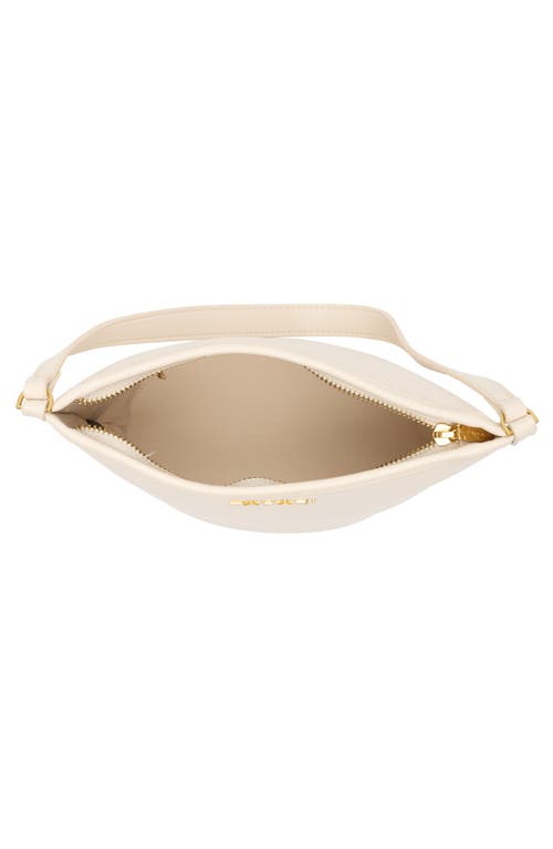 Tahari Carmine Zip Top Bucket Bag In Natural