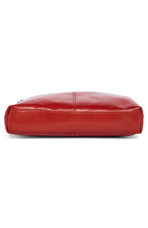 Hobo Cambel Leather Crossbody Bag In Red