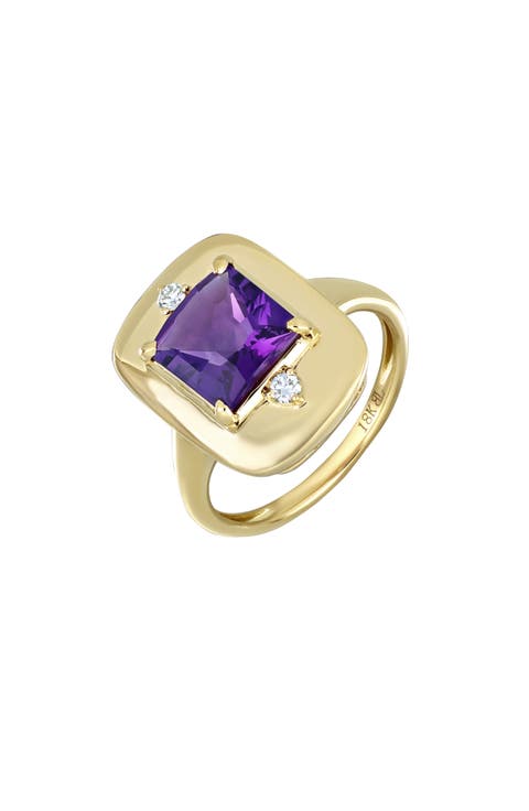 Iris Amethyst & Diamond Statement Ring (Online Trunk Show)