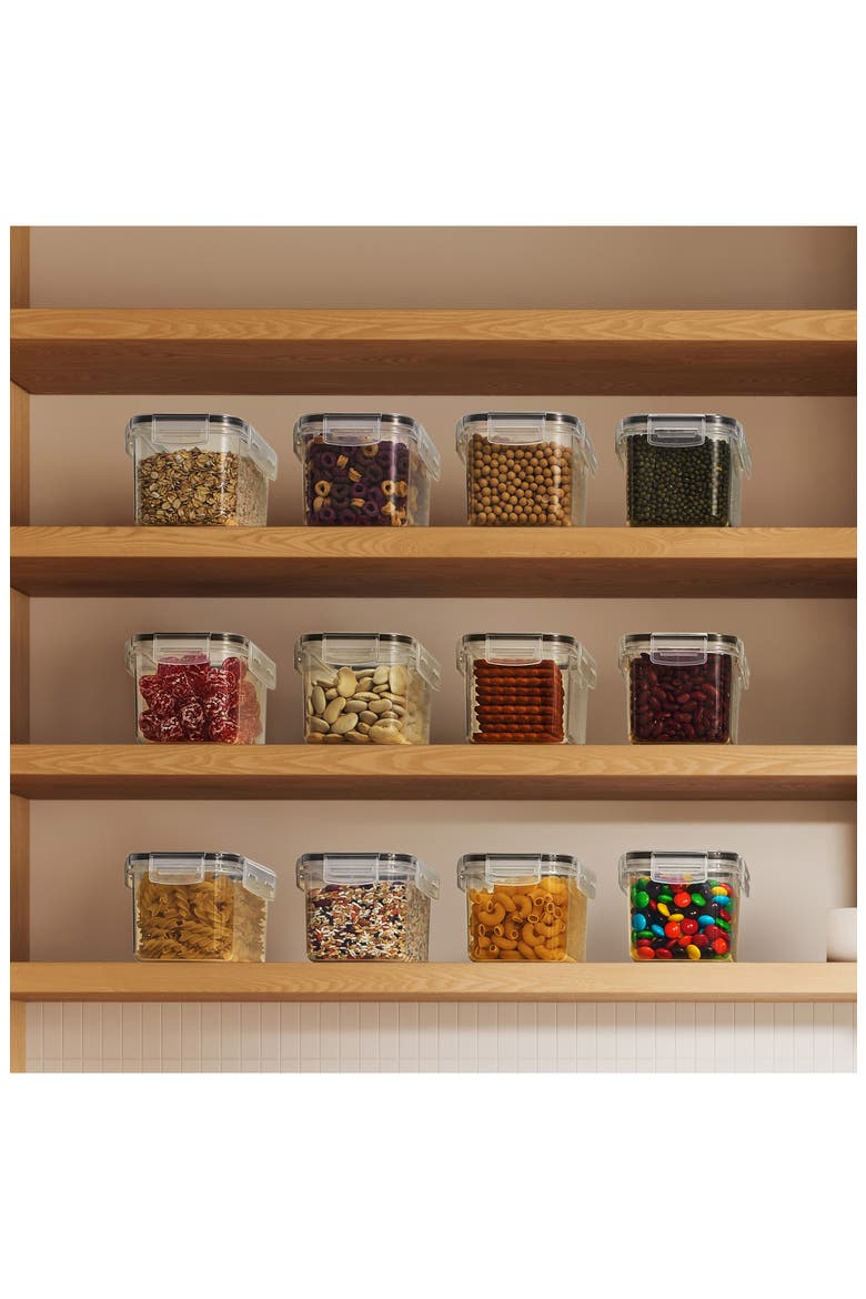 12-Pack Airtight Storage Containers, Alternate, color, CLEAR
