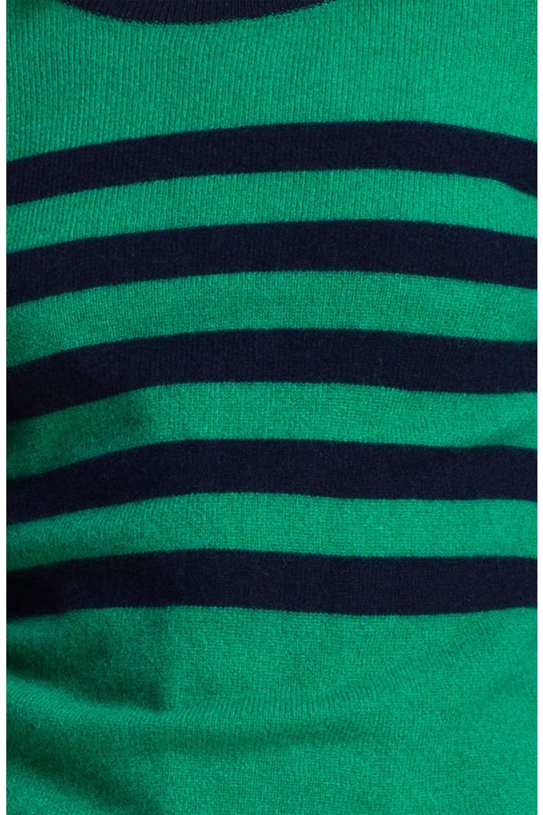 Stripe Cashmere Sweater, Alternate, color, CELTIC GREEN/ NAVY