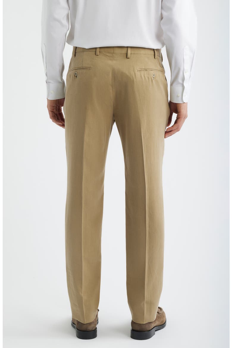 Tan Flat Front Suit Pants, Alternate, color, TAN