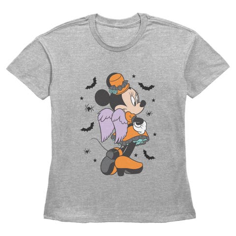 Womens Minnie Mouse Halloween Angel Orange Costume Pose T Shirt