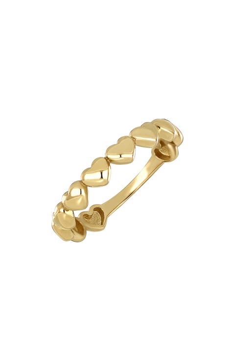 14K Gold Stackable Heart Ring