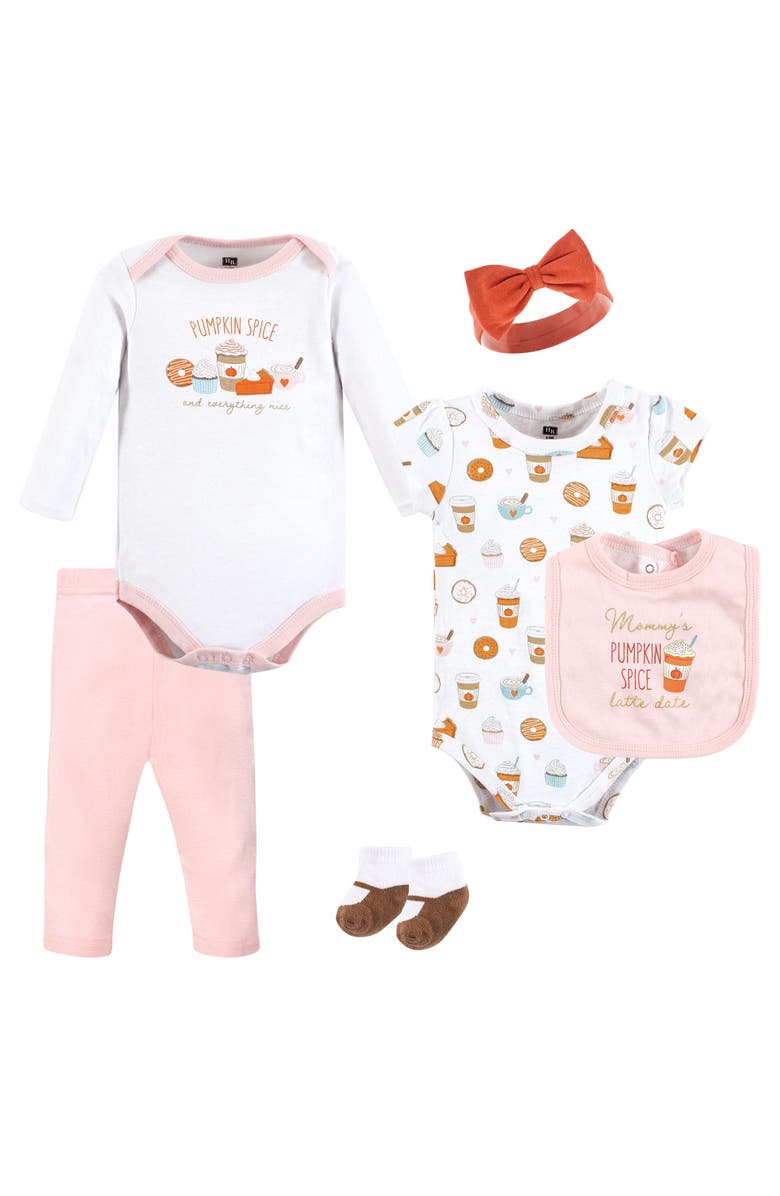 Hudson Baby Cotton Wardrobe Essentials, Main, color, Pumpkin Spice Date