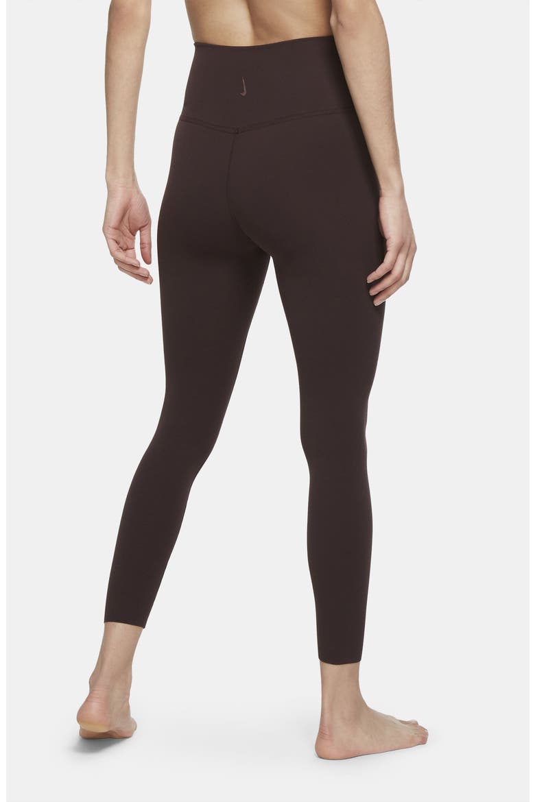 Yoga Luxe 7/8 Tights, Alternate, color, BROWN BASALT/ CHOCOLATE