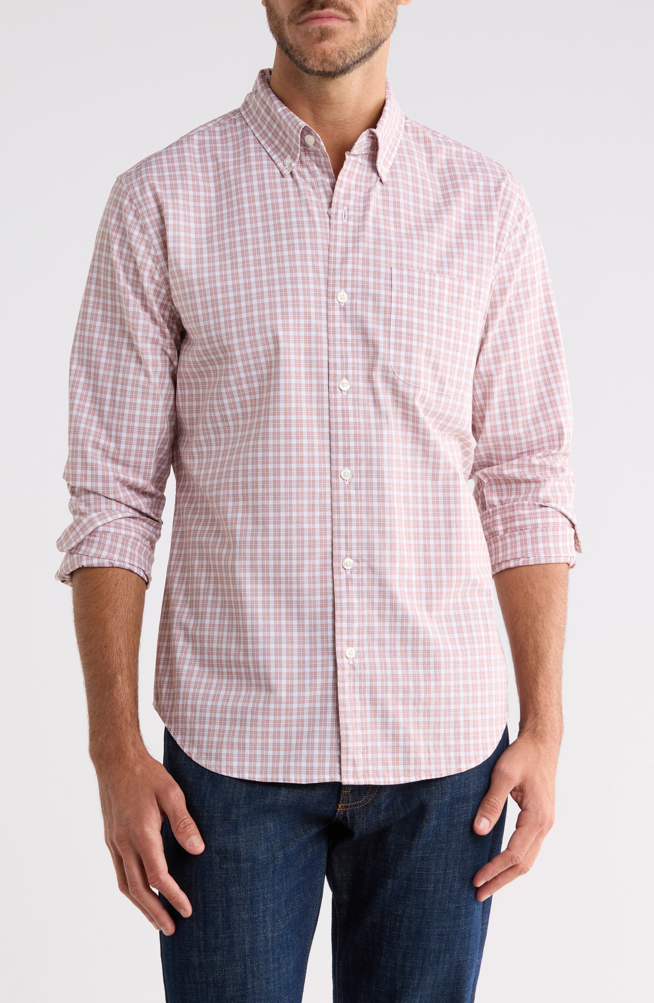 Everyday Slim Fit Plaid Stretch Shirt