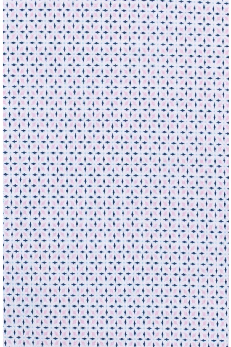 Slim Fit Abstract Cross Reworked Button-Up Shirt, Alternate, color, WHITE/ PINK