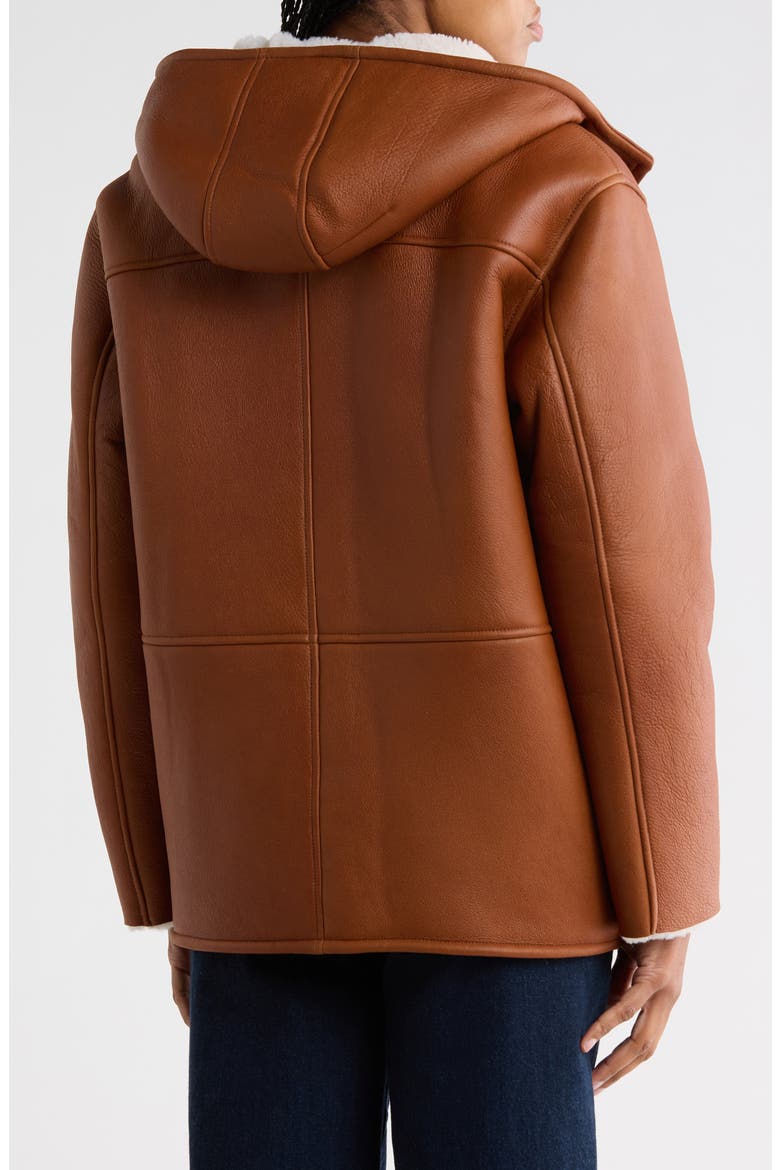 Jackie Genuine Shearling Hooded Coat, Alternate, color, COG