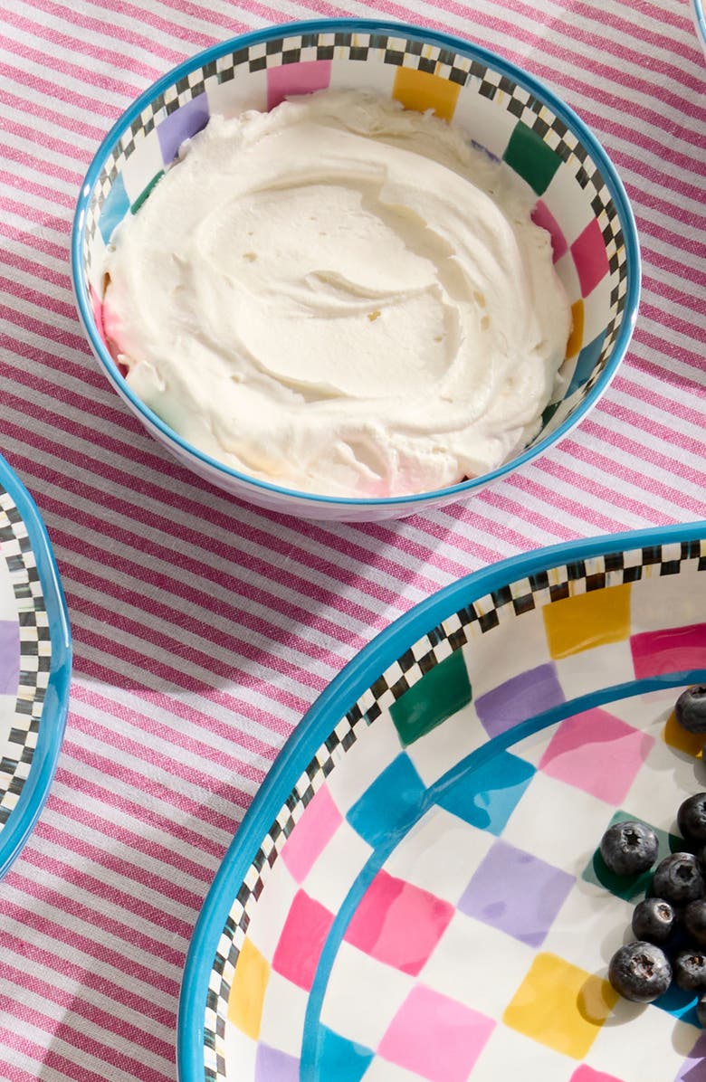 MACKENZIE CHILDS Set of 4 Jamboree Small Melamine Bowls, Alternate, color, Multi Blue