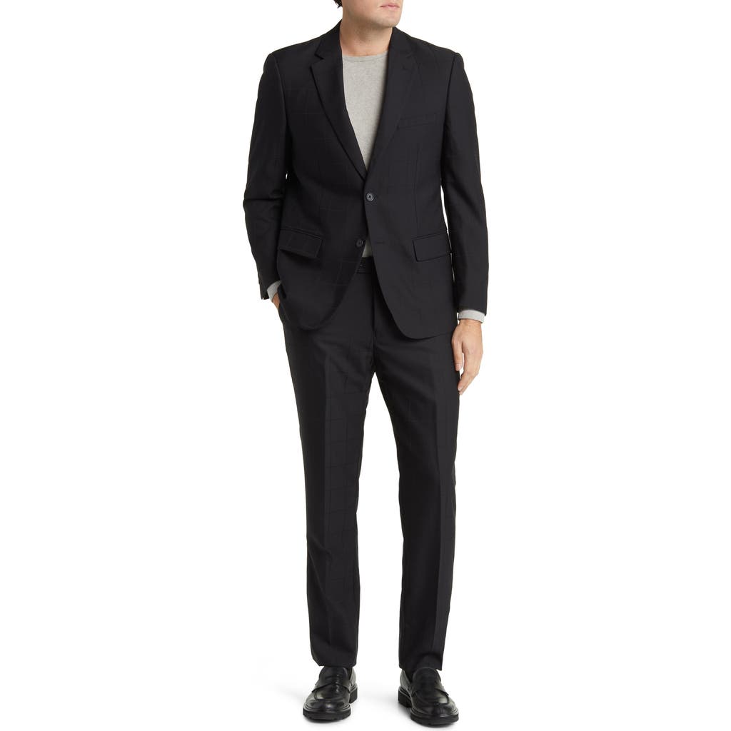 DANIEL HECHTER Norris Black Windowpane Wool Suit  product