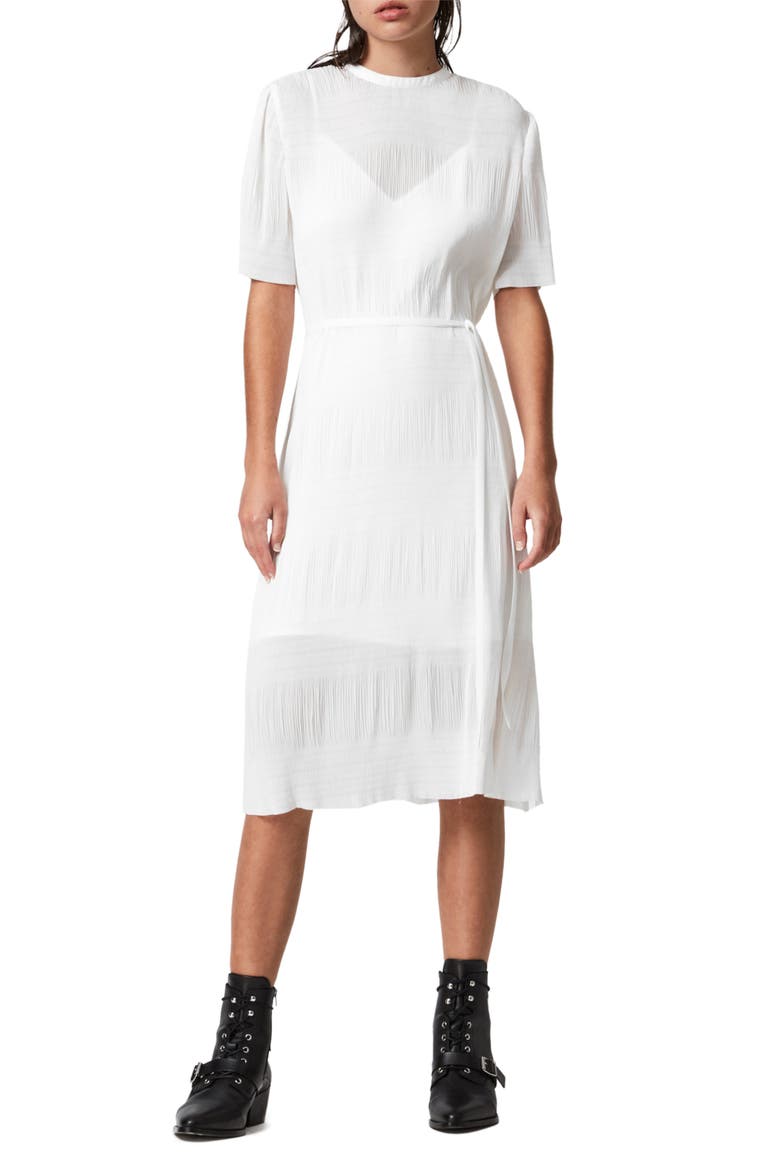 Kano Short Sleeve A-Line Dress, Main, color, CHALK WHITE