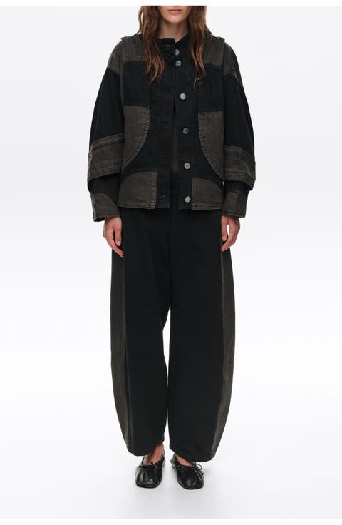 Oversize Two-Tone Denim Jacket
