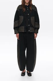 BIMBA Y LOLA Oversize Two-Tone Denim Jacket