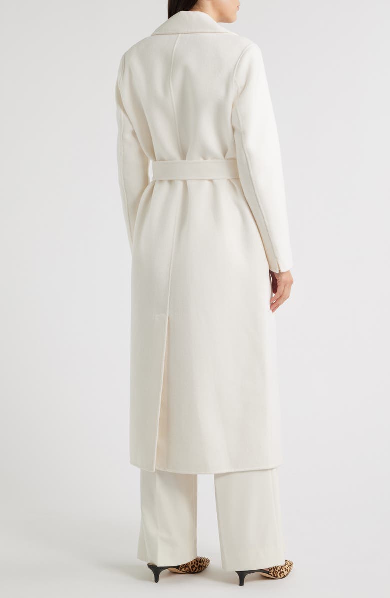 Reiss Dora Double Breasted Wool Blend Coat, Alternate, color, Cream