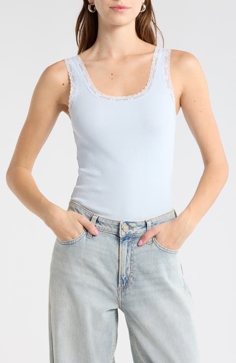 Lace Trim Tank Top