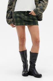 BDG Urban Outfitters Plaid Denim Ultra Miniskirt