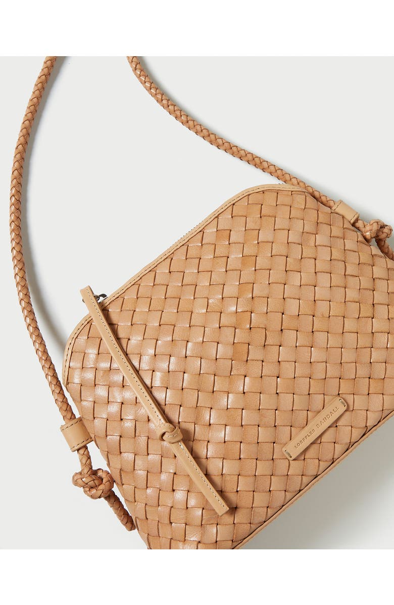 Loeffler Randall Mallory Woven Leather Crossbody Bag, Alternate, color, Desert Sand