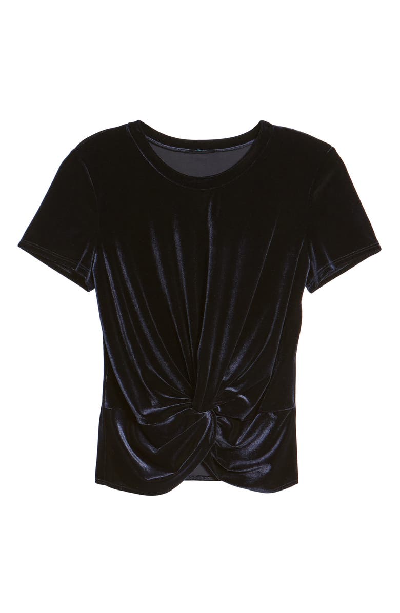 Soprano Twist Front Velvet Tee, Alternate, color,