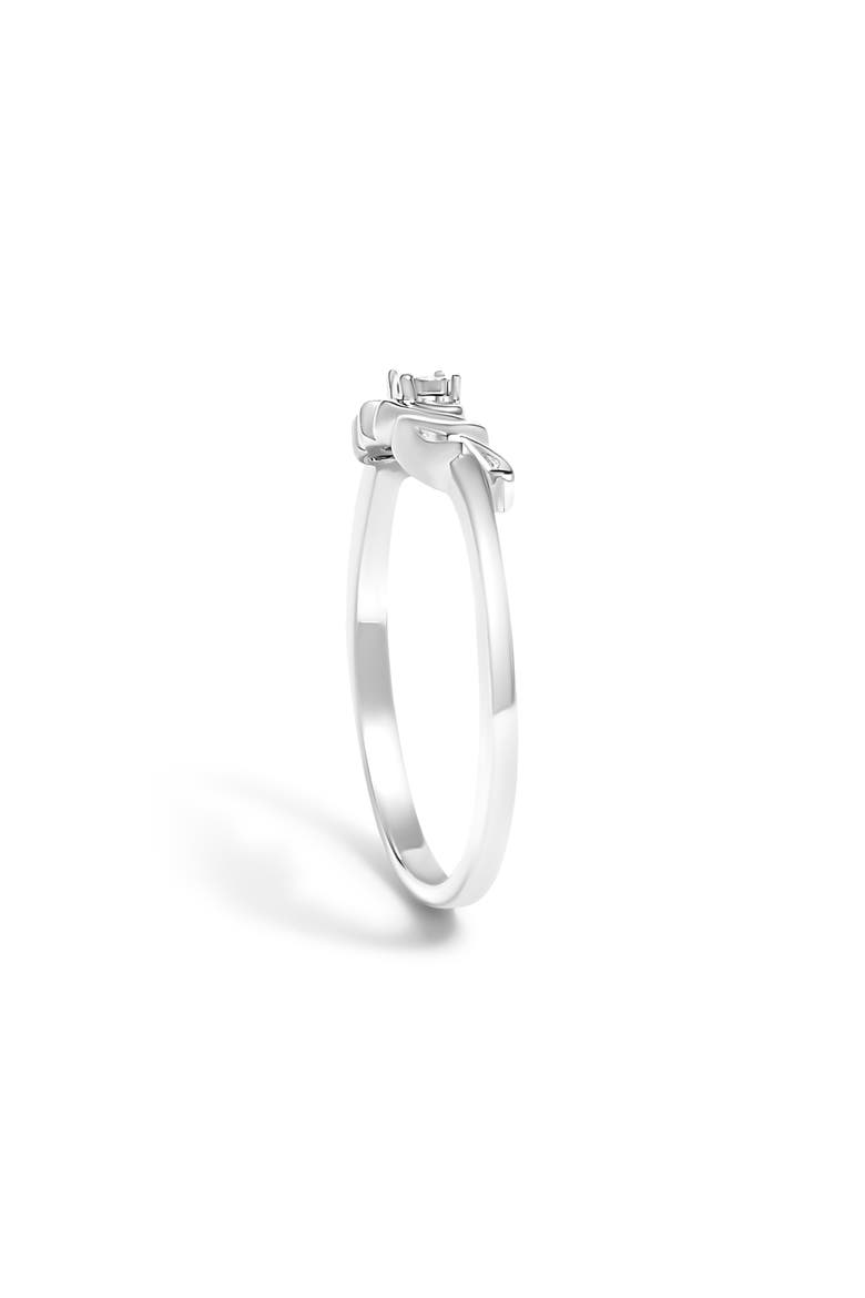 Silver Diamond Accent "MOM"  Ring, Alternate, color, White