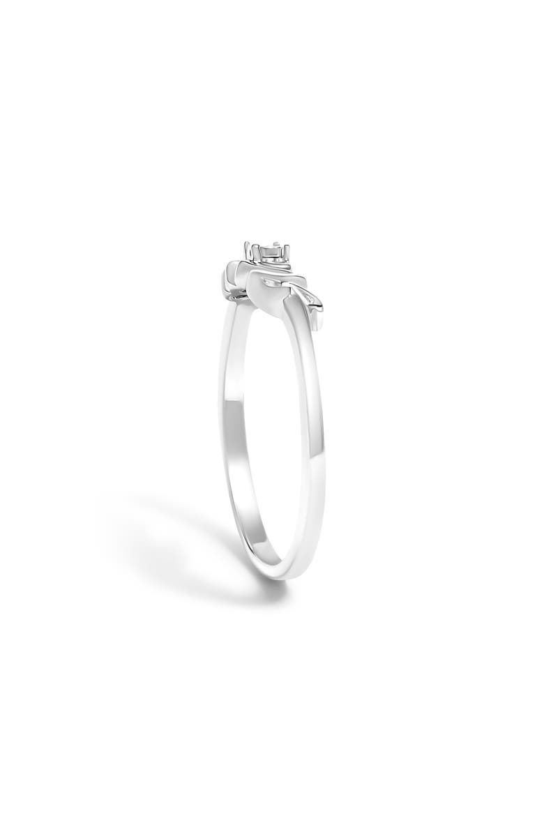 Haus of Brilliance Silver Diamond Accent "MOM" Ring, Alternate, color, White