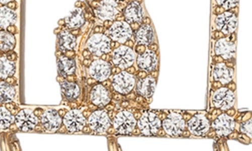 Eye Candy Los Angeles Gianna Bird Cage Drop Earrings In Gold