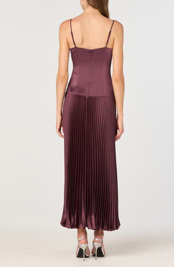 Pleated Drop Waist Dress