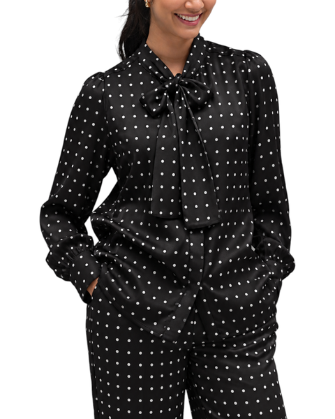 Viscose Polka Tie Shirt