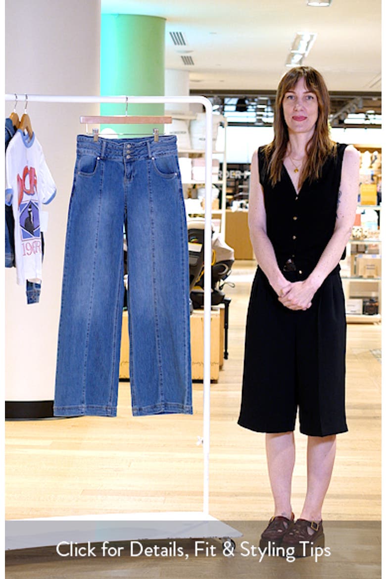 Bella Triple Button Low Rise Wide Leg Jeans video