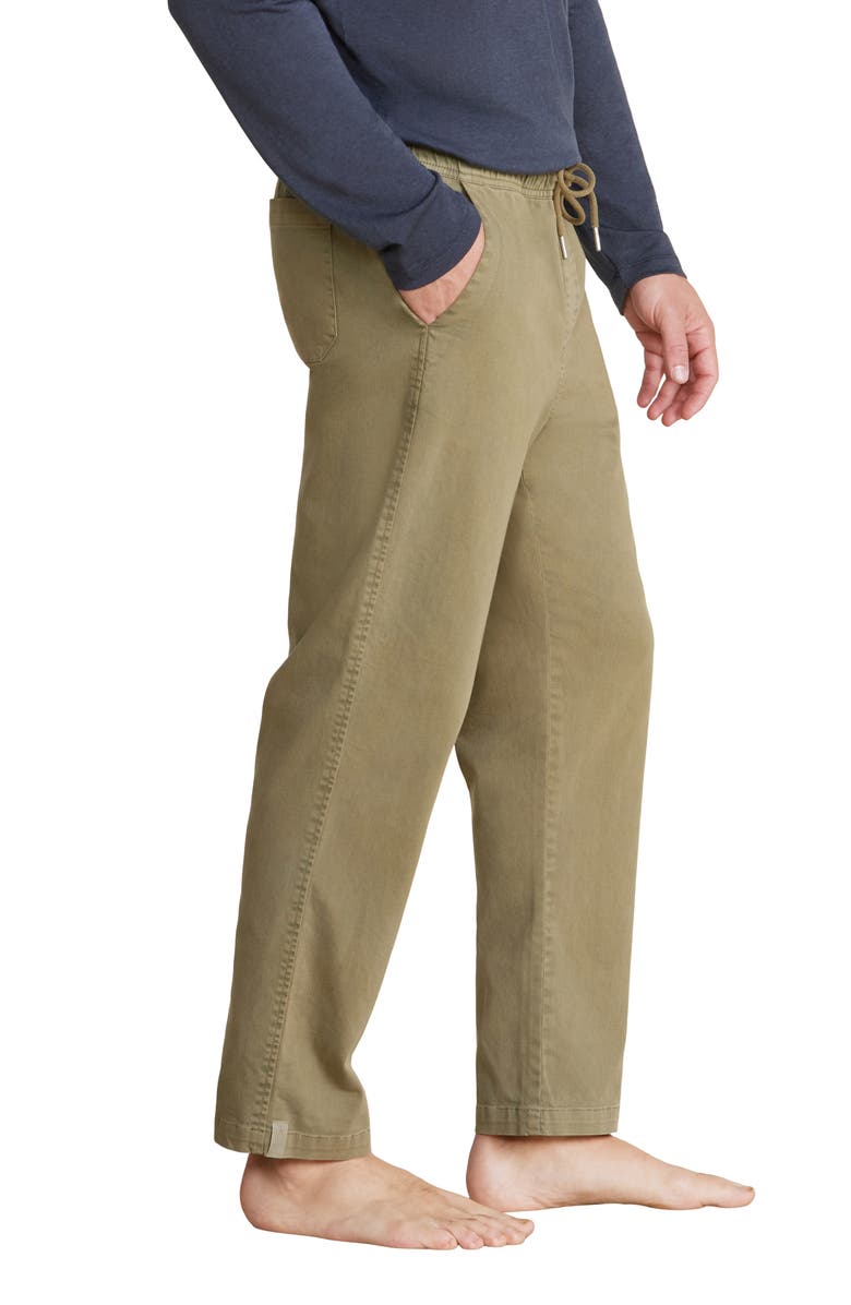 Barefoot Dreams<sup>®</sup> Malibu Collection<sup>®</sup> Stretch Cotton Twill Pants, Alternate, color, Military