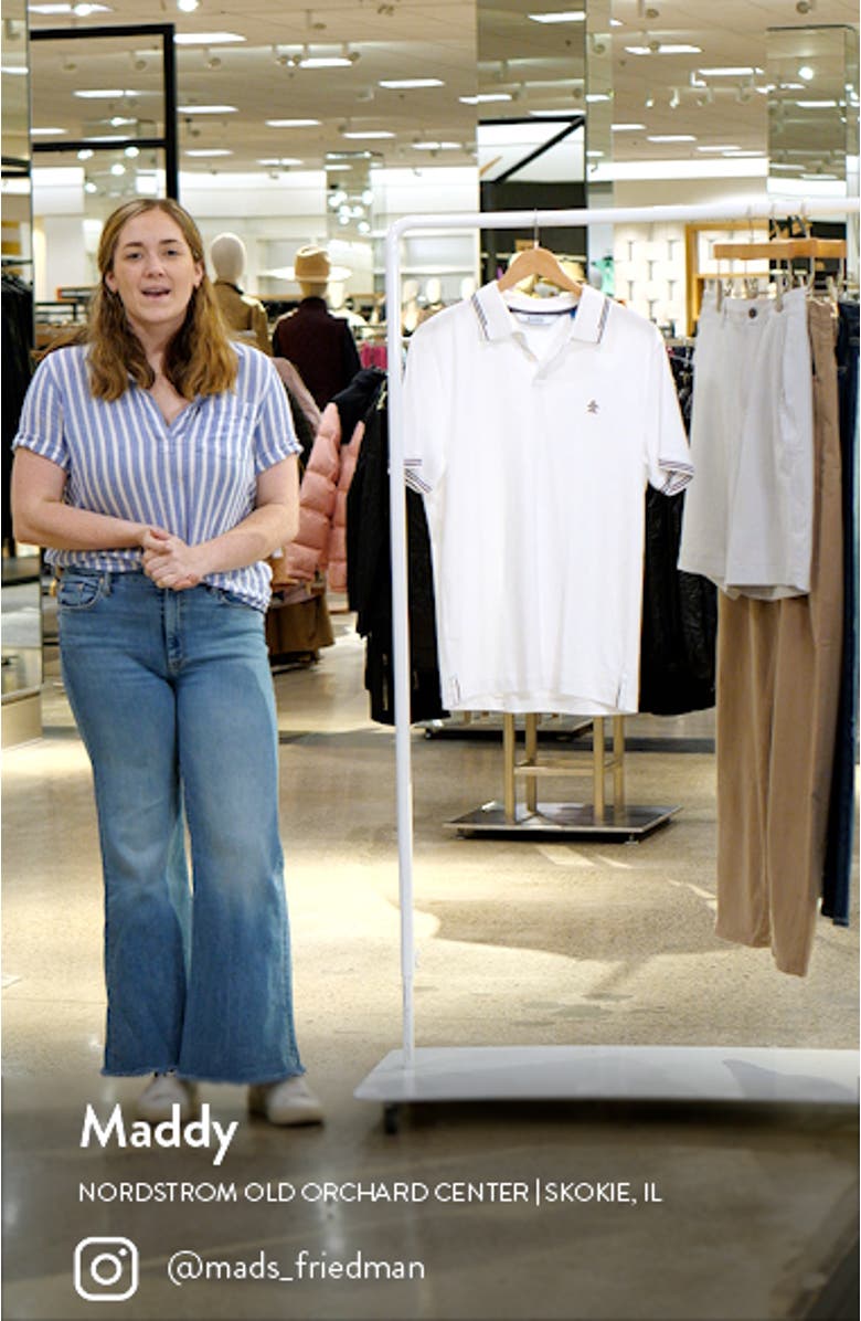 Slim Fit Tipped Logo Embroidered Organic Cotton Interlock Polo, sales video thumbnail