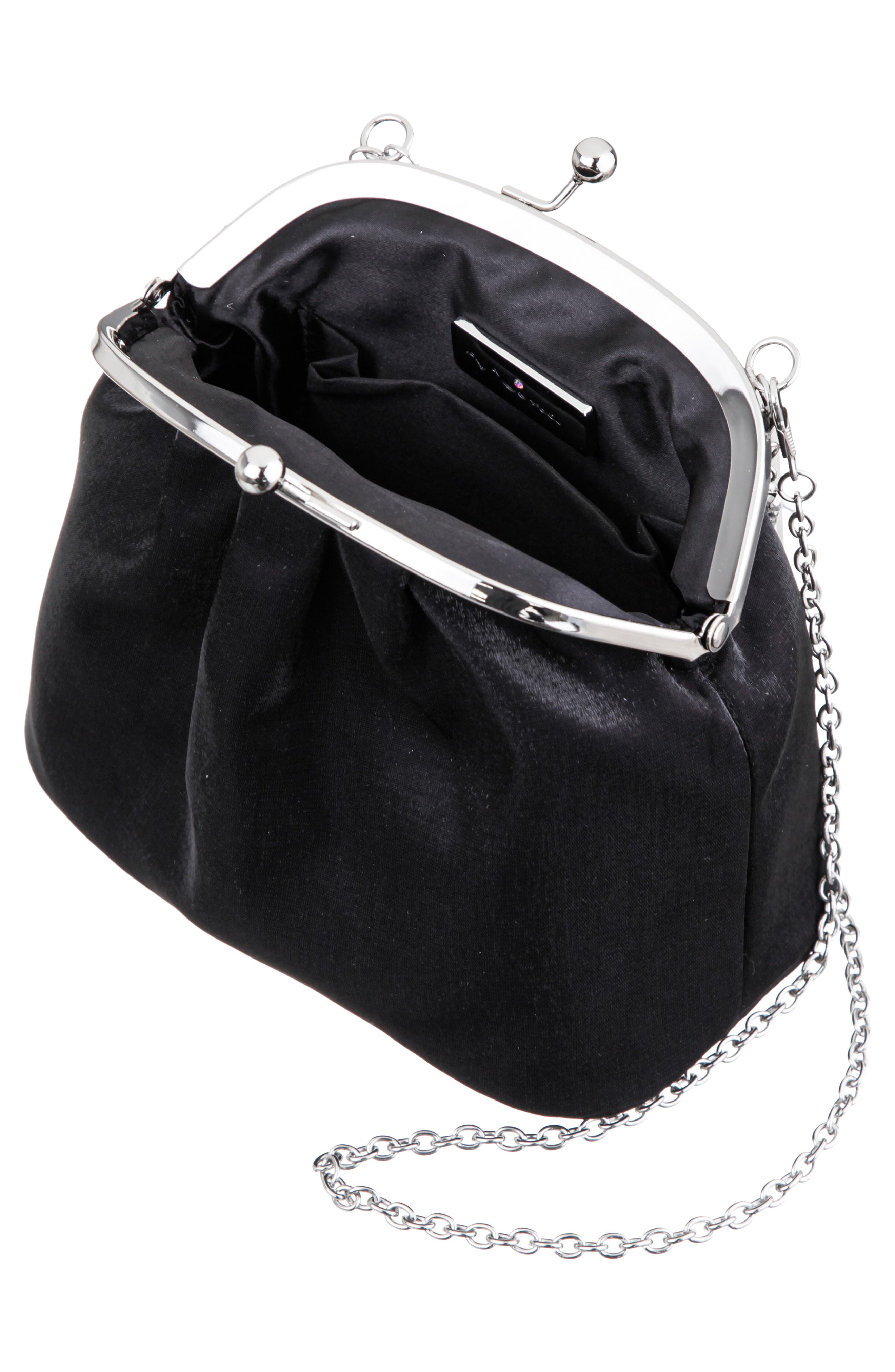 Nina Elsbeth Crystal Clutch, Alternate, color, Black