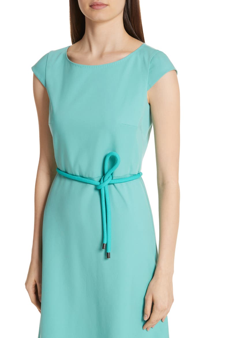 Opunzia Belted Midi Dress, Alternate, color, TURQUOISE