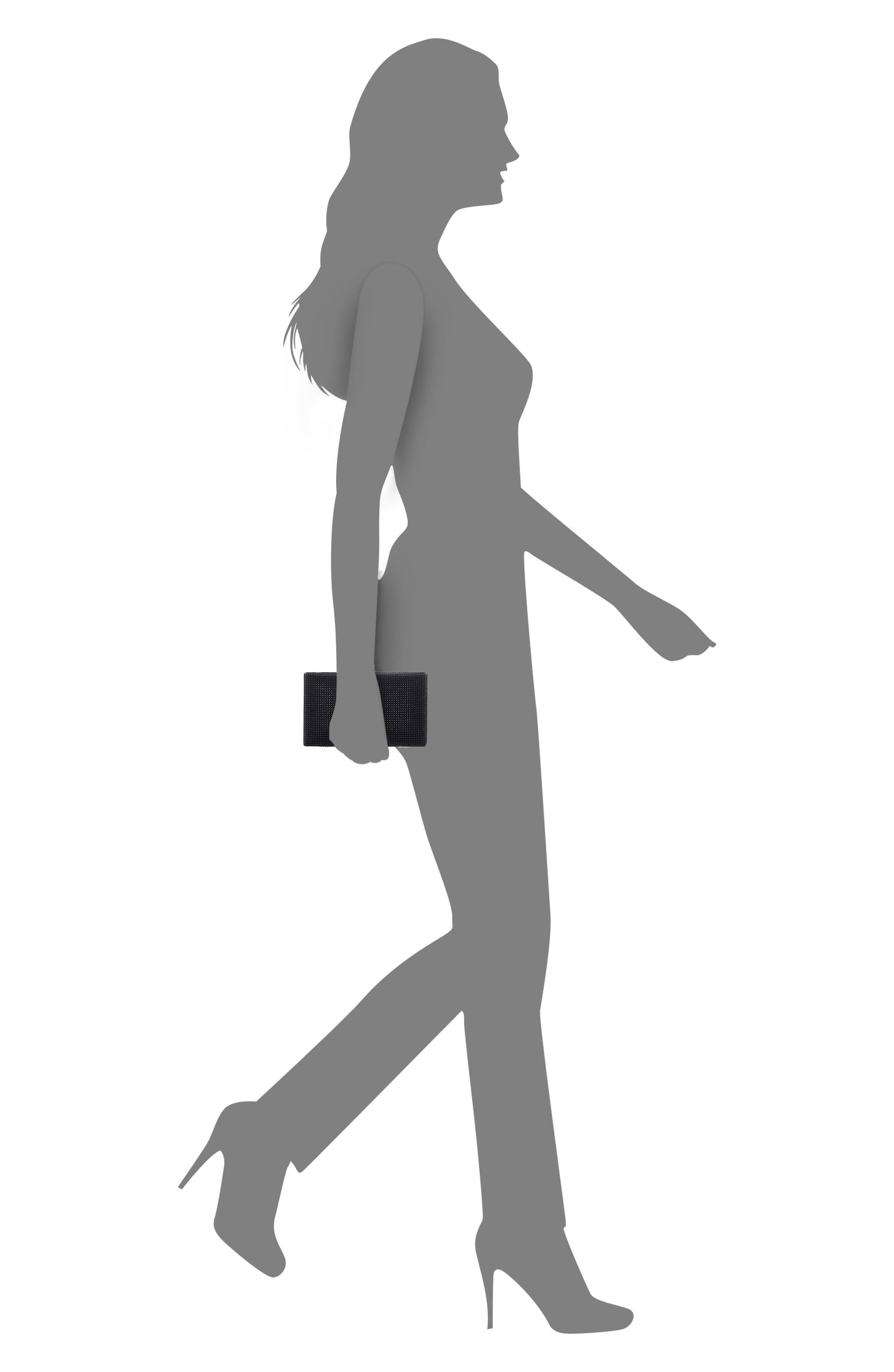 Nina Justin Frame Clutch, Alternate, color, Black