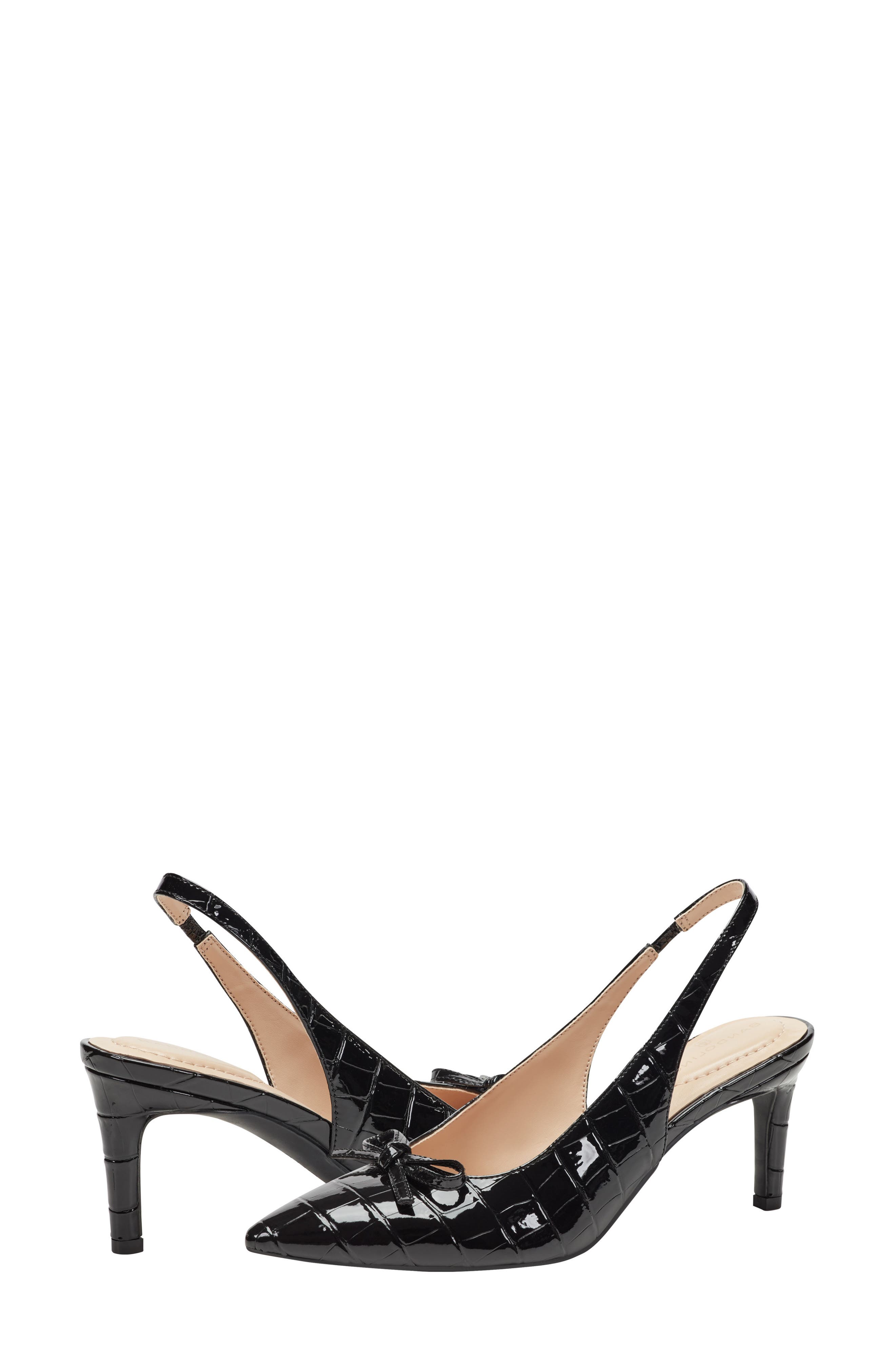 Bandolino Shane Slingback Pump, Alternate, color, Black Emobssed