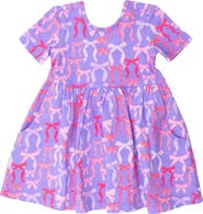 RuffleButts Knit Short Sleeve Twirl Dress