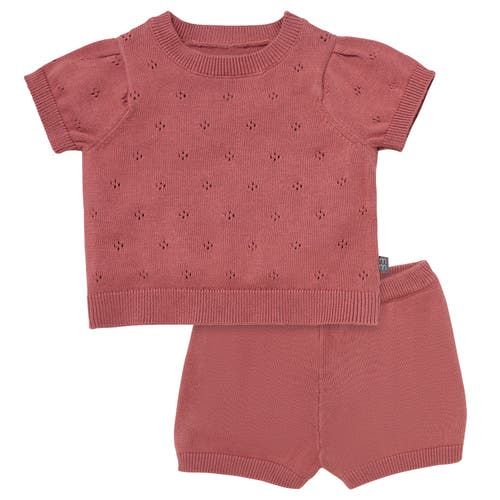 Modern Moments™ By Gerber Sweater Knit Top And Shorts Set In Dark Rose