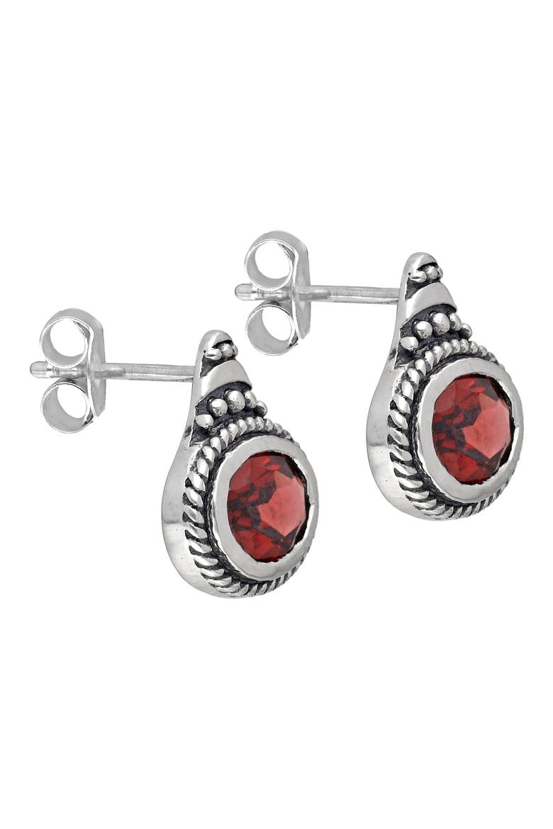 Garnet Drop Earrings, Alternate, color, RED