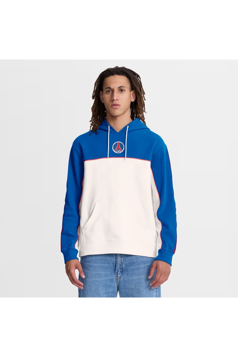 Men's Fanatics Royal/White Paris Saint-Germain Retro Overhead Tri-Blend Hoodie, Main, color, Royal