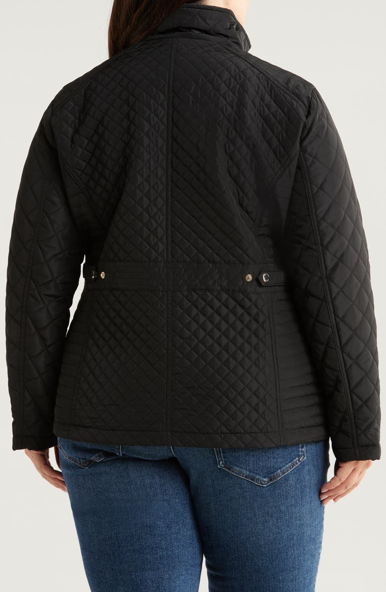 Gallery Water Resistant Quilted Jacket, Alternate, color, Black