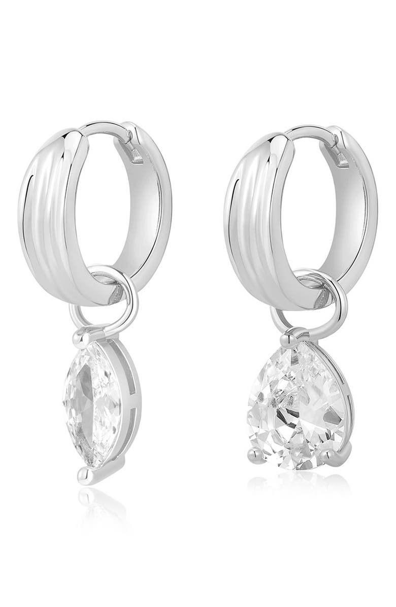 Luv AJ x Dezi The Perfect Pear Huggie Earrings, Main, color, 