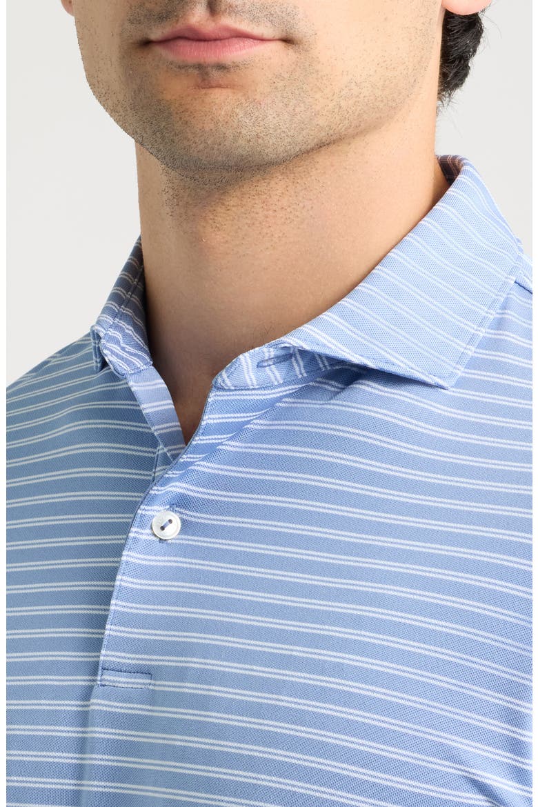 Crown Crafted Beam Performance Striped Polo, Alternate, color, WINDY BLUE