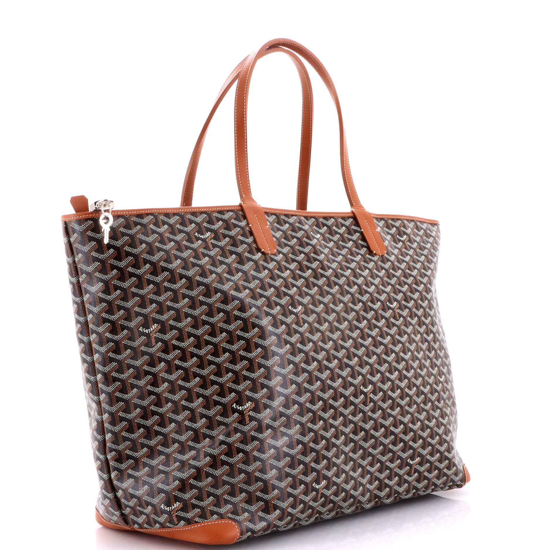 Pre-Owned Goyard Artois Tote Coated Canvas GM, Alternate, color, Brown